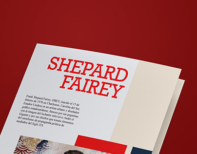 SHEPARD FAIREY - Diseño editorial de folleto
