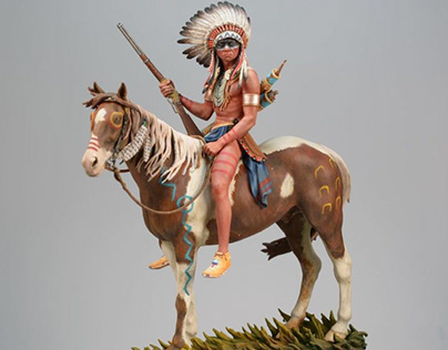 Miniature Sculpture Art Redindian