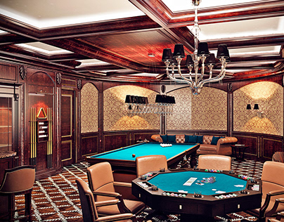 Billiard room in a classic style