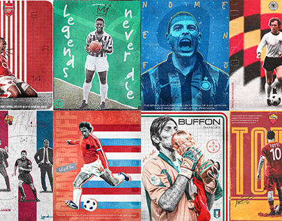 Project thumbnail - Legendary Players: Vintage Football Posters