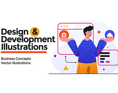 Design and Development illustrations set