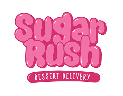 Sugar Rush Dessert Delivery Logo