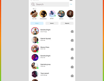 A direct messaging app profile (instagram)