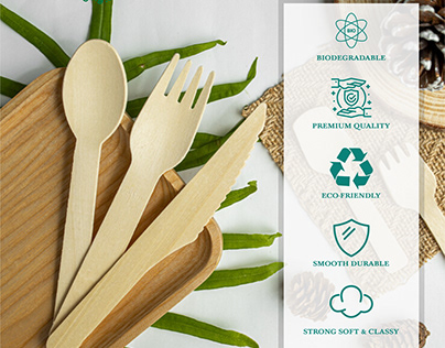 Premium quality wooden cutlery