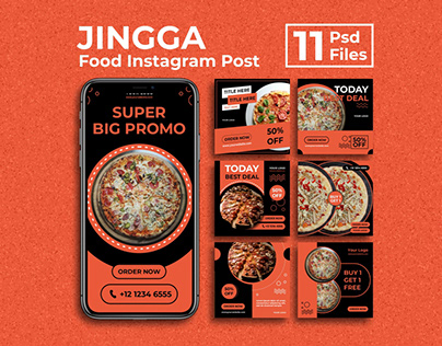 Jingga - Food Instagram Post and Stories