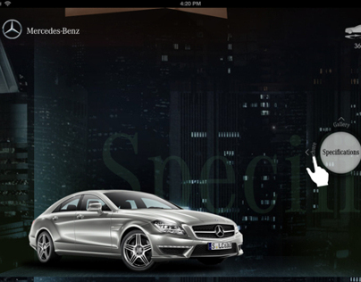Mercedes CLS class- iPAd application