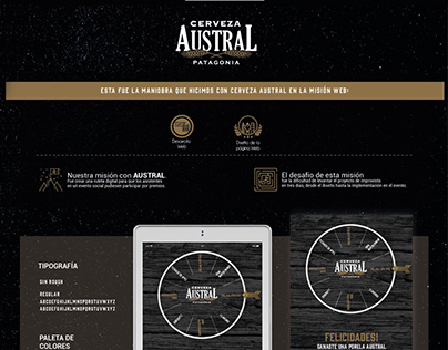 Cerveza Austral Ruleta interactiva