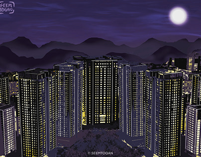 Purple City Concept Art