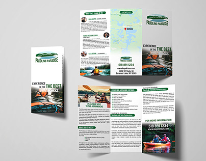Tri-Fold Brochure Design - Paddling Paradise