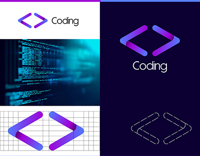 Coding logo design