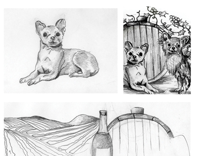 Due Cani Cellars Illustration