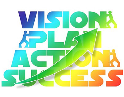Vision, plan, action, success