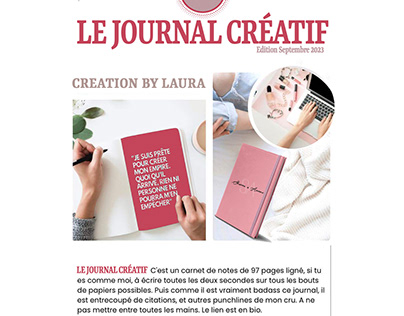 Livre le journal créatif - mise en page