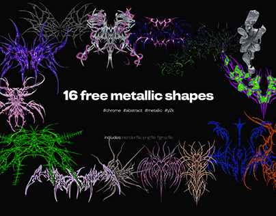 16 FREE metallic shapes