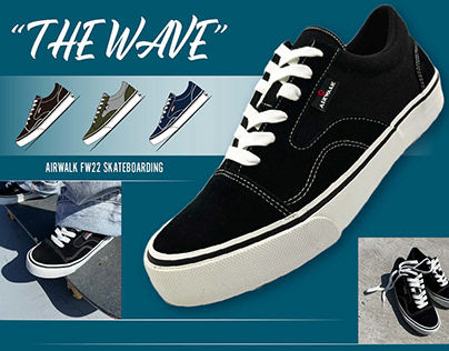 FW22 AIRWALK Skateboarding shoe design project_THE WAVE