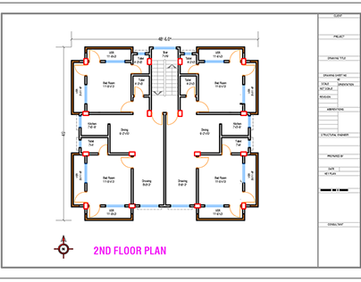 5 STOREY BUILDING FLOOR PLAN,SECTION,ELEVATION DRAWING