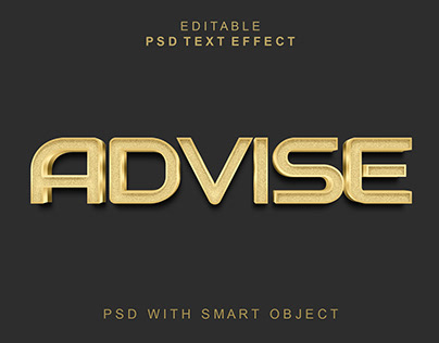 3D Text Effect in with luxury style template