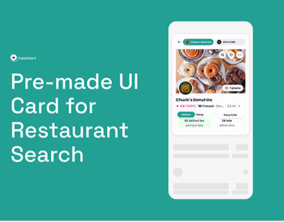 UI Card for Restaurant Browsing