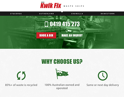 Kwik Fix Waste Skips Website