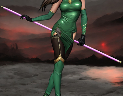 Fan art of my version JADE (Mortal Kombat 11)