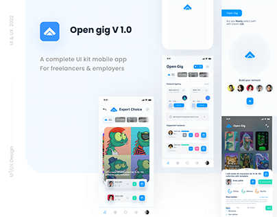 Open gig- a freelancer hiring mobile app UI kit
