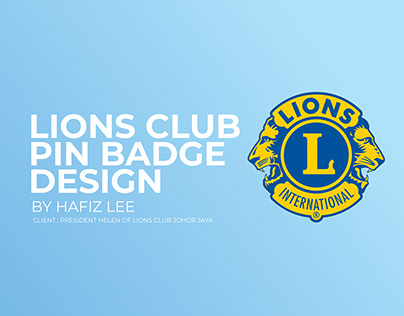 Lions Club Pin Badge Design