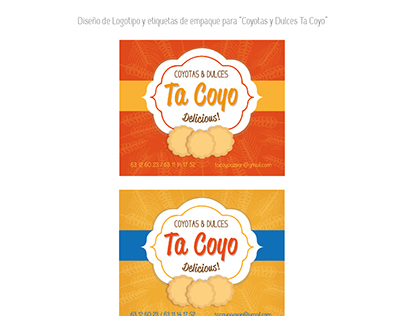 Diseño de Logotipo y etiquetas para “Coyotas Ta Coyo"