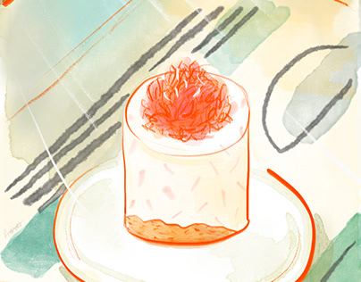 Grapefruit Mousse Cake by the Window