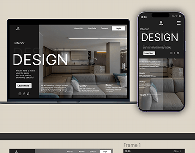 interior design studio website ui