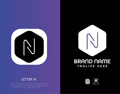 n letter logo