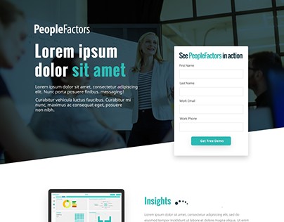 Web concept for PeopleFactor