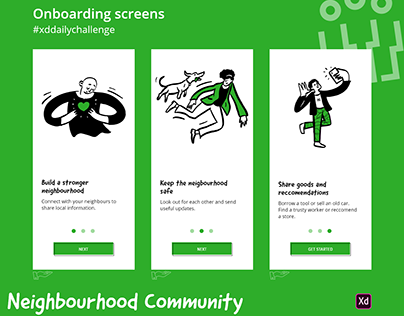 Onboarding screens - Xd Daily Creative Challenge