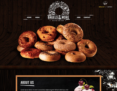 Website design for a bagel place