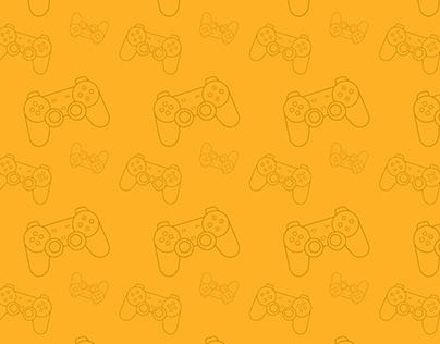 Yellow Fun Game Stick Pattern
