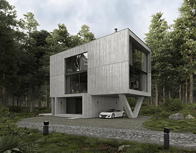 Concrete House (pines version)
