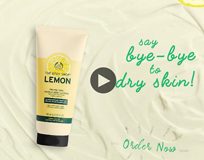 Body lotion social media motion banner ad