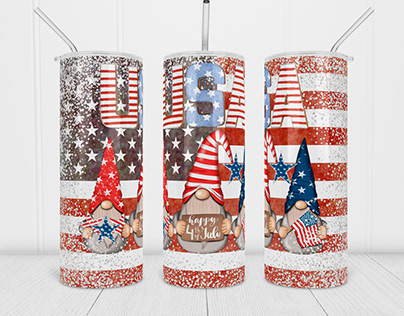 Gnome 4th of July Tumbler