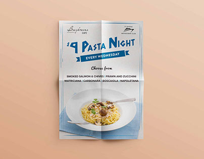 Baybreeze Cafe - Pasta Night Poster