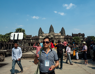 Tourists in Angkor