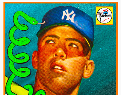 Mickey Mantle 1952 Topps card re-design