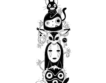 “Ghibli Totem” tattoo design