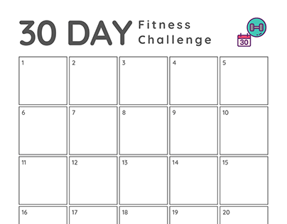 30 Day Fitness Challenge Printable Template