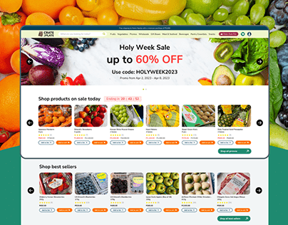 Ecommerce website for company selling fresh produce