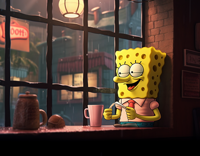 Lofi Sponge Bob Art | Illustration
