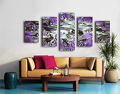 Perfectionist Stained Metal - 5 piece canvas print