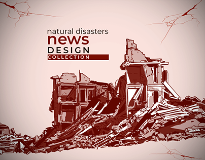 natural disasters news design collection