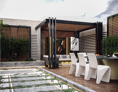 Modern villa rooftop design located in KSA