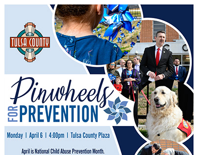 Tulsa County Pinwheels for Prevention Poster