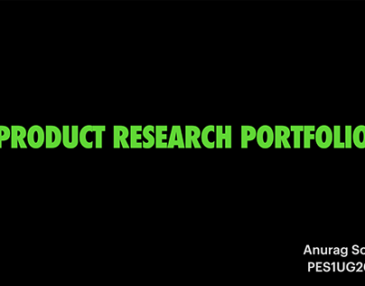 product research portfolio