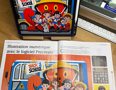 Procrate tutorial for a French magazine